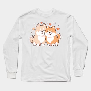 Valentine Dog Couple Long Sleeve T-Shirt